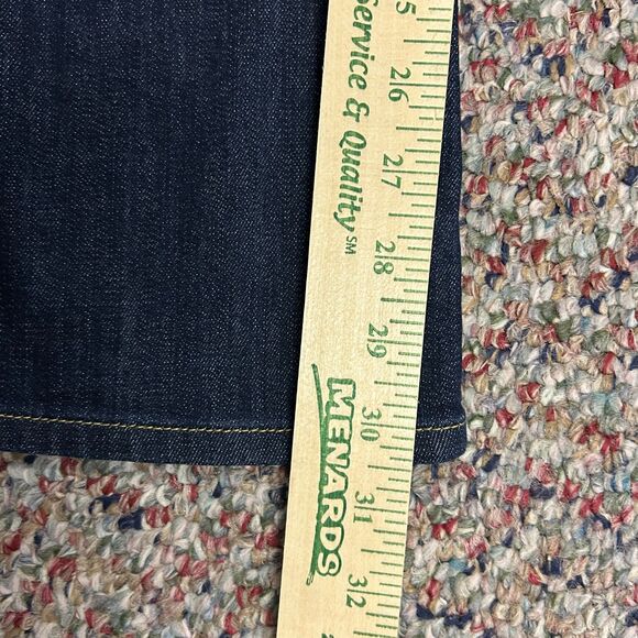 Hudson Signature Blue Dark Wash Lower-Rise Flap Pocket Baby Bootcut Jeans Sz 28 - Picture 13 of 14